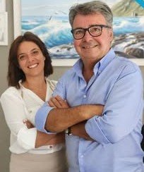 Alfio e Federica Natalini nel loro ufficio di Porto Recanati